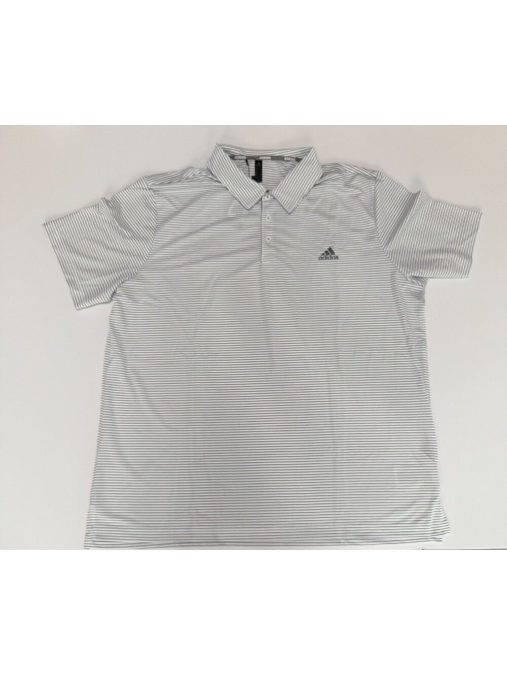 adidas New Men's Adi 2 Color Stripe Polo White 2XL
